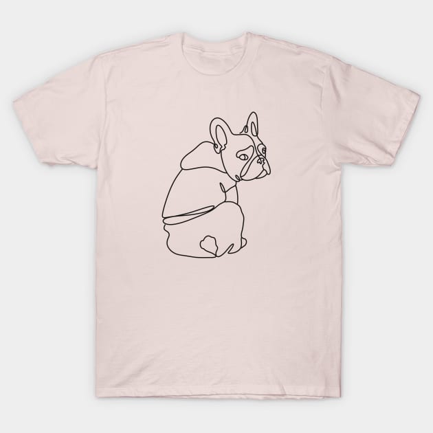 Cute Bulldog Dog T-Shirt by Xatutik-Art